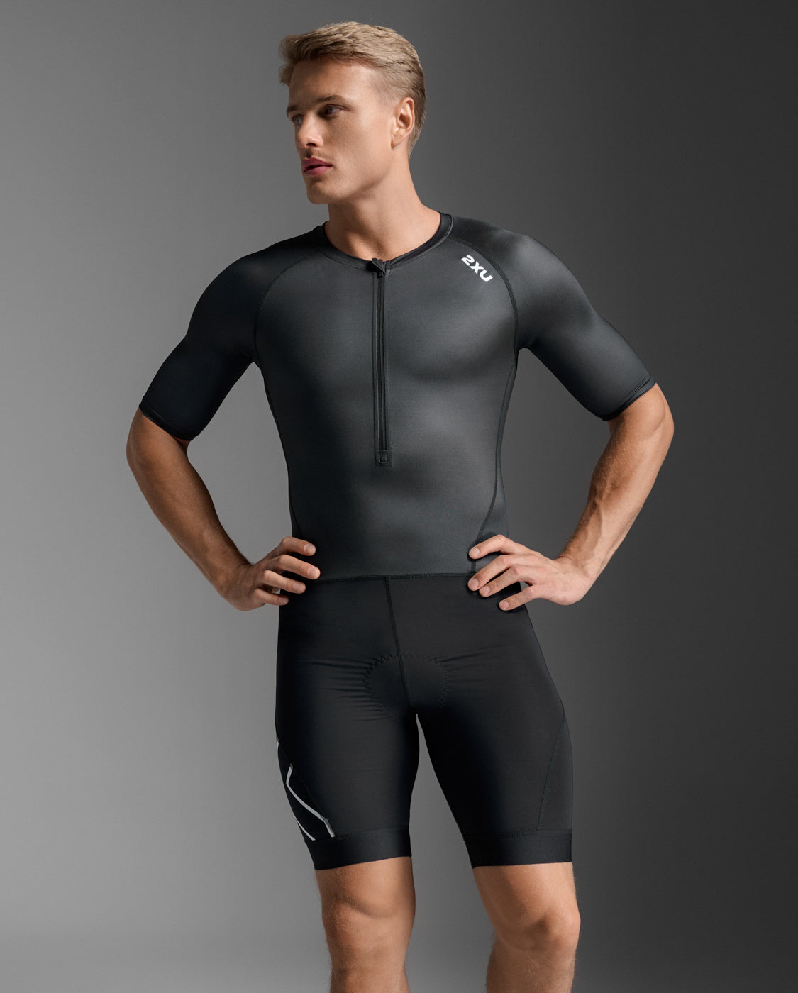2Xu Mt7397D Core Sleeved Trisuit-Black/White-S - Image 2