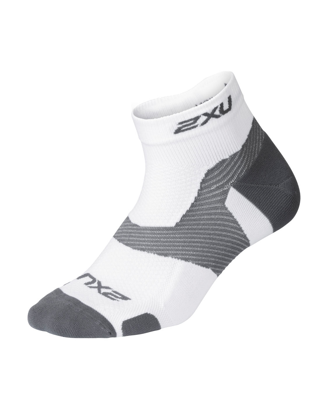 UA5047e Vectr Light Cush 1/4 Crew Sock-XL-White/Grey UA5047e Vectr Light Cush 1/4 Crew Sock-XL-White/Grey - Image 1