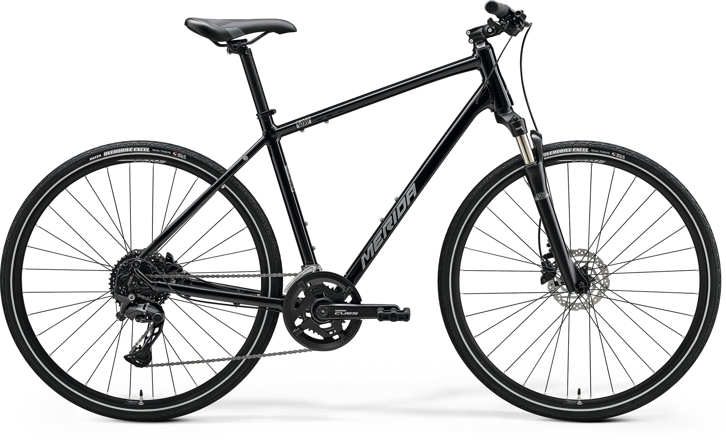 Merida Bicycle CROSSWAY 300 III2 2025-XXS-GLOSSY BLACK(SILVER) - Image 1