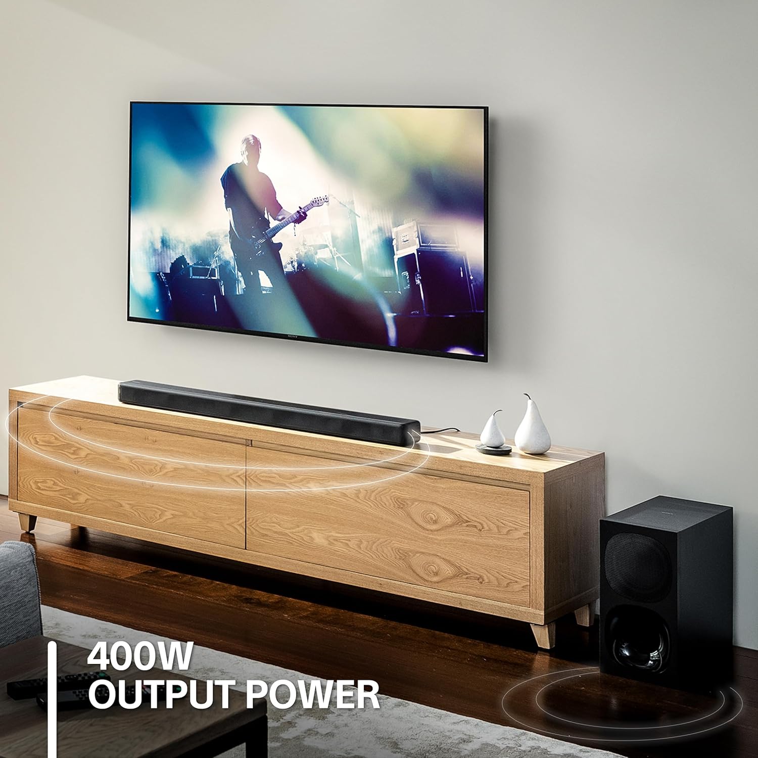 Sony HT-G700 3.1ch 4K Dolby Atmos/DTS:X Soundbar for TV with Wireless subwoofer, 3.1ch Home Theater System (400W, Surround Sound,Bluetooth Connectivity, HDMI & Optical Connectivity, 4k HDR) - Black - Image 6