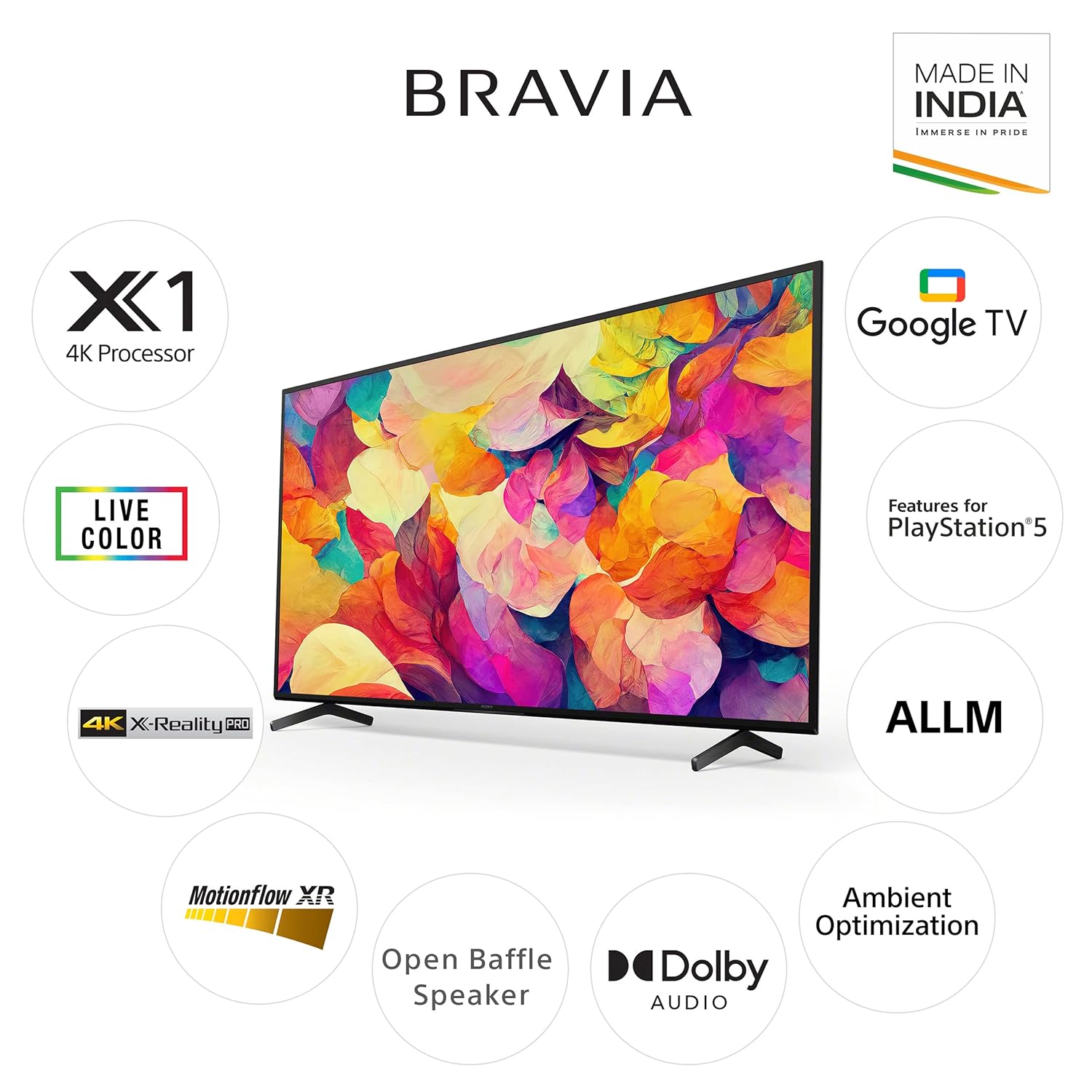 Sony Bravia 139 cm (55 inches) XR Series 4K Ultra HD Smart OLED Google TV XR-55A80L (Black) - Image 2