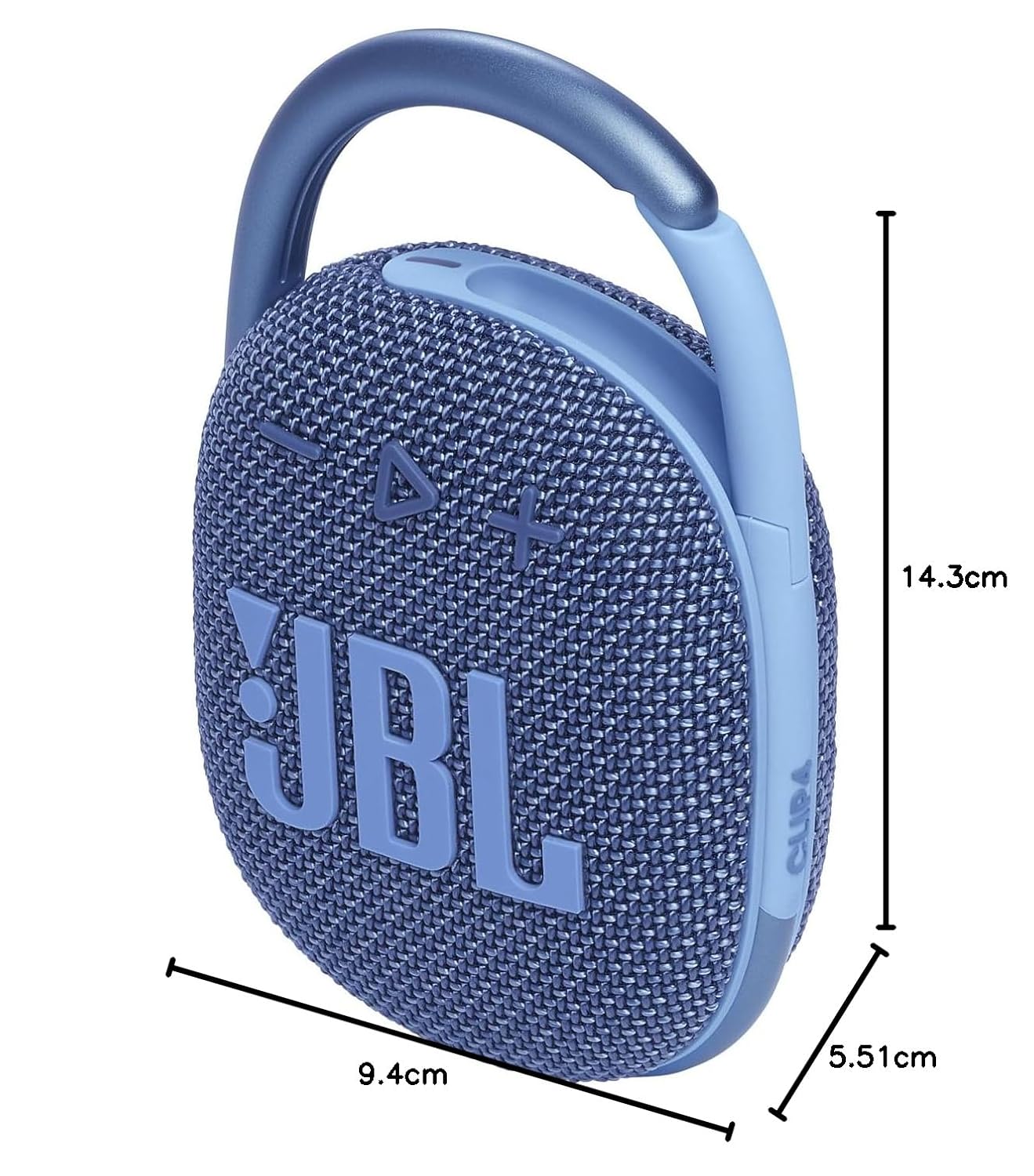 JBL Clip 4 Eco with eco-Friendly Recycled Materials & Packaging, Wireless Portable Bluetooth Speaker, Pro Sound, Integrated Carabiner, Dust & Waterproof, Type C (Without Mic, Blue) - Image 5