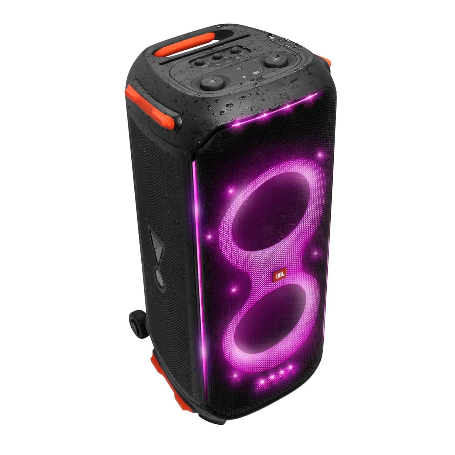 JBL PartyBox 710 Bluetooth Party Speaker with Dynamic Music Synced Flashing Club Pattern Lightshow, Pro Sound, Splashproof, PartyBox App Personalisation,Guitar and Mic Input(800 Watt RMS, Black) - Image 3