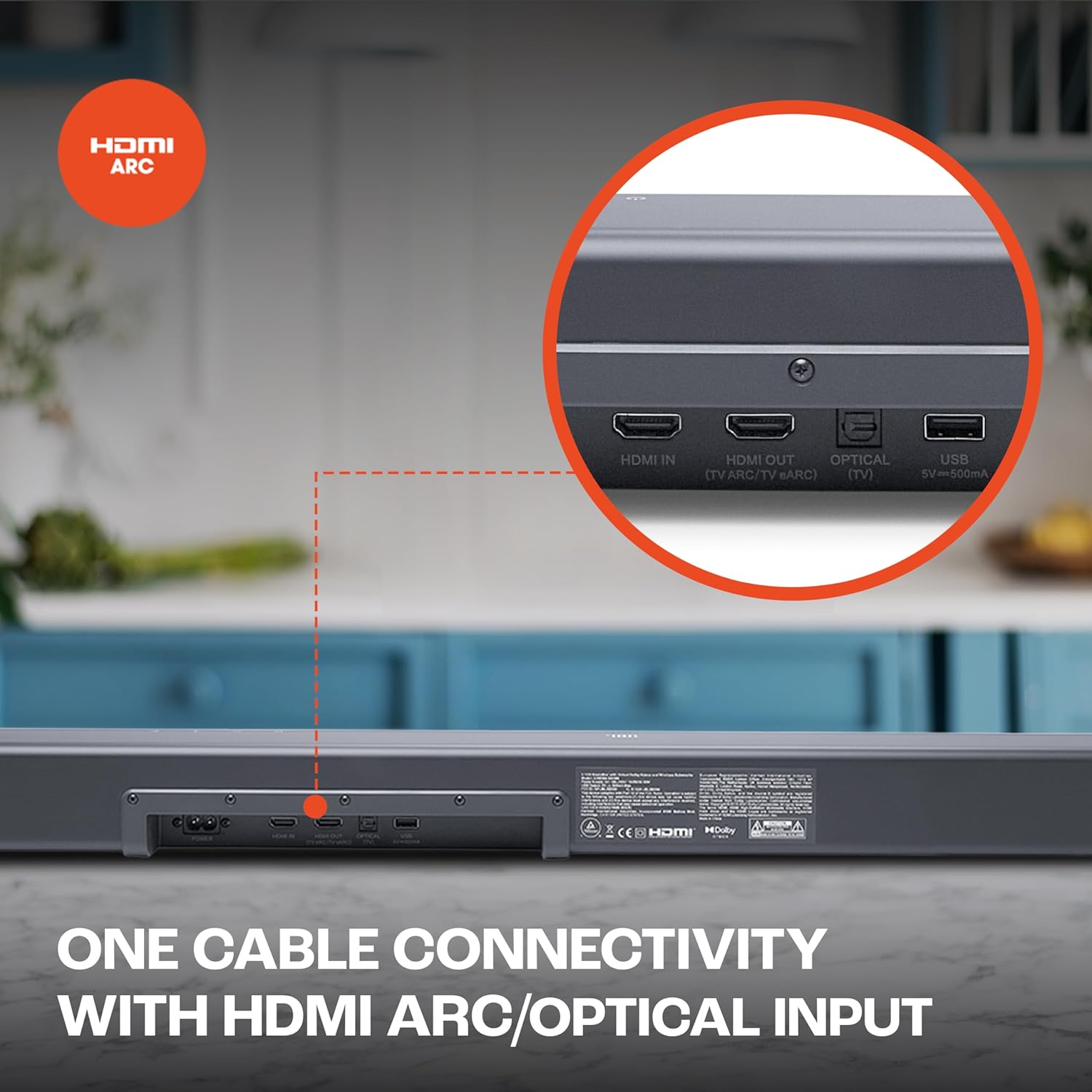 JBL Cinema SB590 Deep Bass, Dolby Atmos Soundbar with Wireless Subwoofer for Extra Deep Bass, 3.1 Channel, Center channel for superior voice clarity, HDMI eARC, Bluetooth & Optical Connectivity (440W) - Image 5