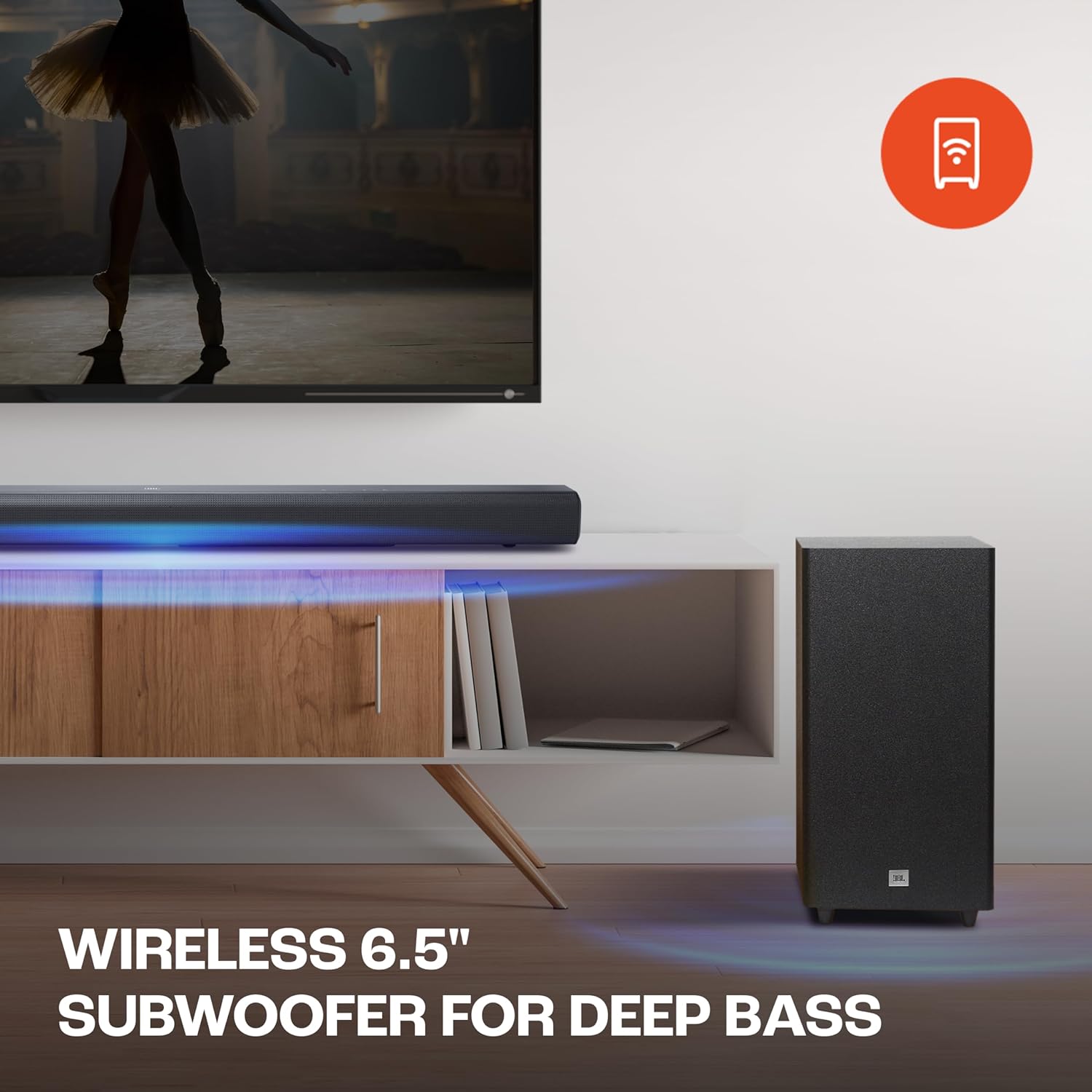 JBL Cinema SB590 Deep Bass, Dolby Atmos Soundbar with Wireless Subwoofer for Extra Deep Bass, 3.1 Channel, Center channel for superior voice clarity, HDMI eARC, Bluetooth & Optical Connectivity (440W) - Image 4