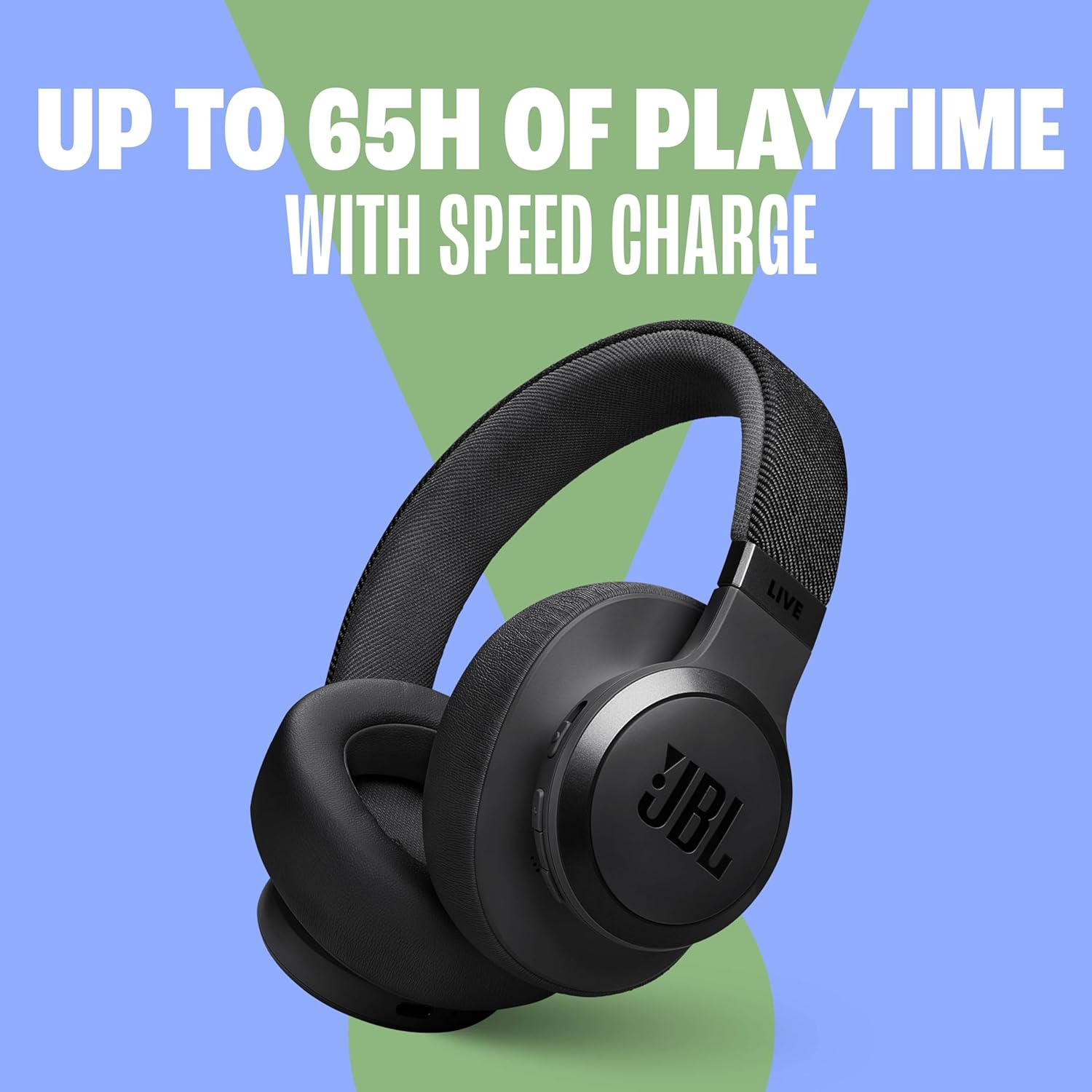 JBL Live 770NC True Adaptive Noise Cancellation Headphones Wireless Over Ear, Multipoint Connect, 65Hrs Battery, Speed Charge : 5min Charge Gives up to 4H of Playback, Spatial Sound, BT 5.3 (Black) - Image 5