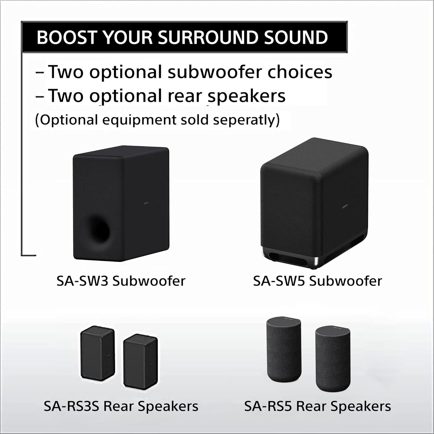 Sony HT-A3000 A Series Premium Soundbar 3.1Ch 360 Spatial Sound Mapping Soundbar For Surround Sound Home Theatre System With Dolby Atmos(DTS:X,360RA,BT,HDMI eArc&Optical,Alexa,Spotify),Black - Image 2
