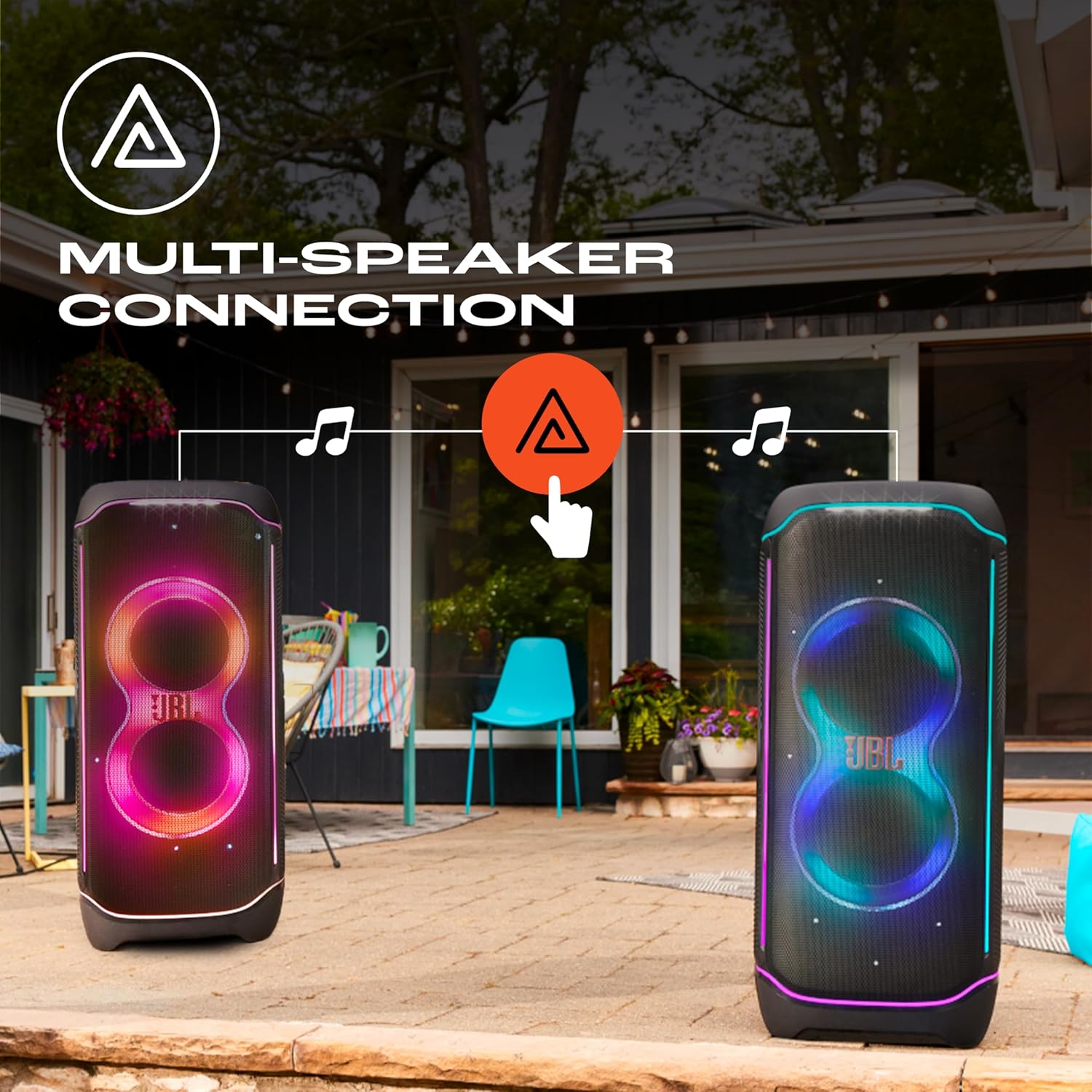 JBL Partybox Ultimate, Dynamic Lightshow, Party Pad, Wi-Fi & Bluetooth Connectivity, Dual Mic with Guitar Inputs, Pro Sound, Ipx4 Splashproof, Self Tuning, One App (Black) - Multimedia - Image 4