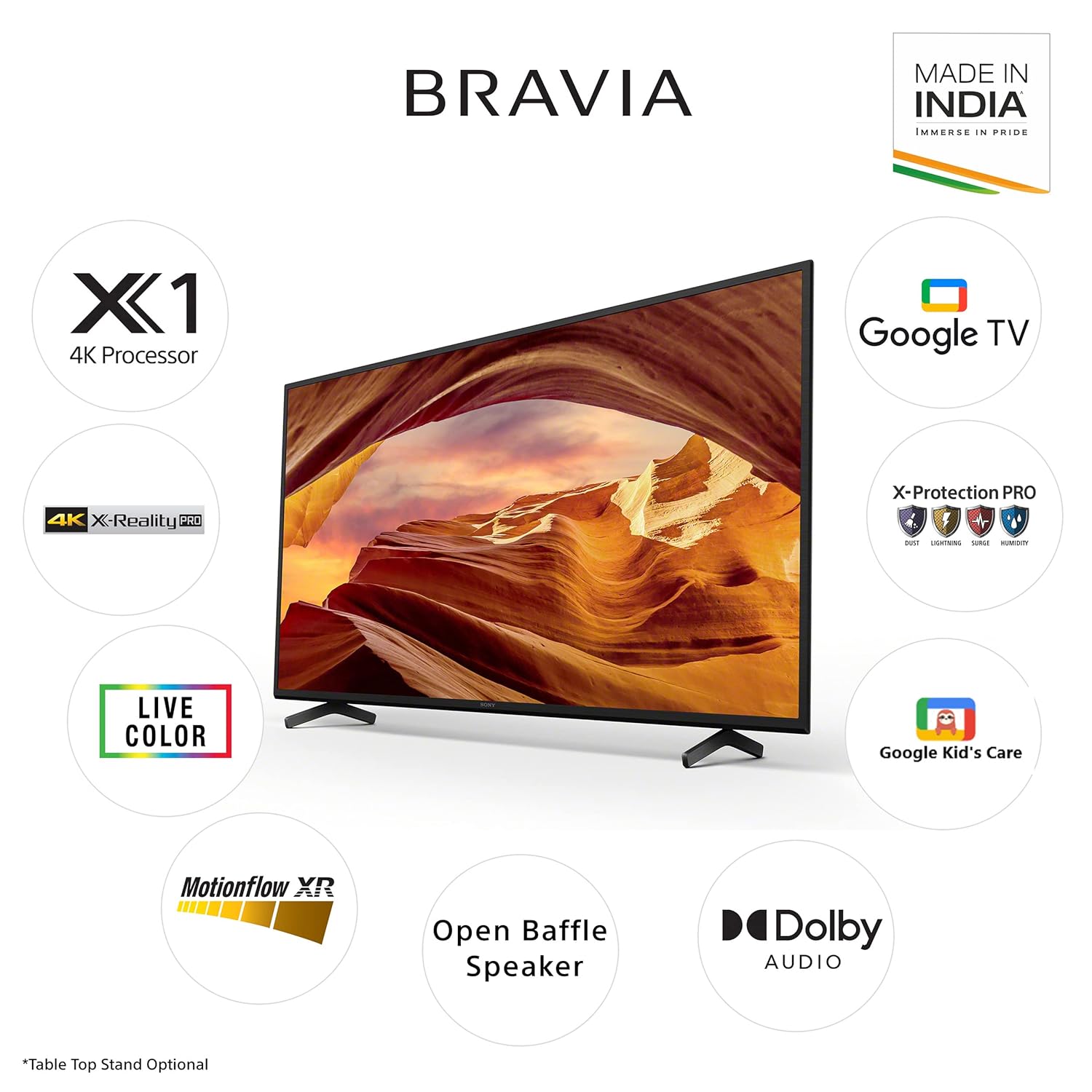 Sony Bravia 126 cm (50 inches) 4K Ultra HD Smart LED Google TV WO_KD-50X70L (Black) - Image 2