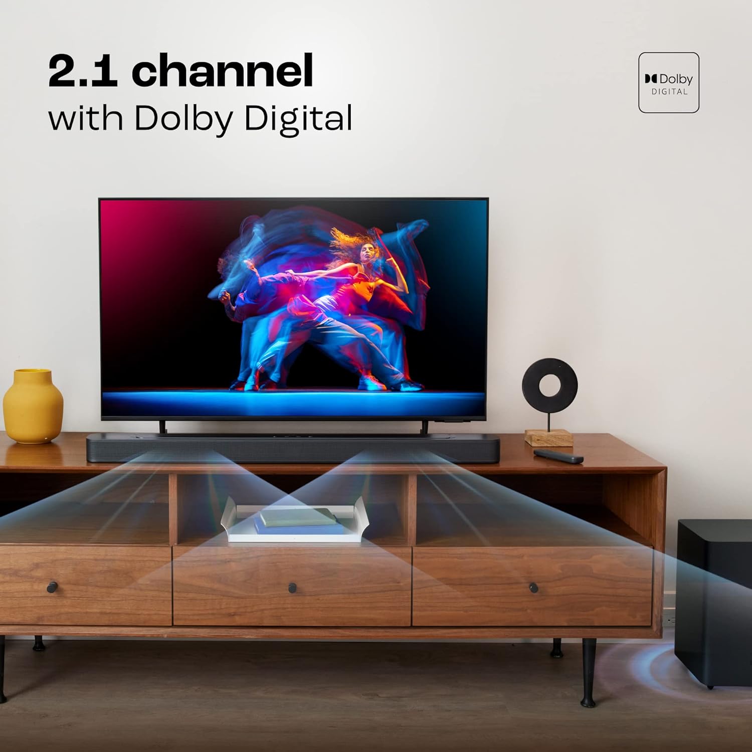 JBL Bar 2.1 Deep Bass (MK2), Soundbar with 6.5” Down-Firing Wireless Subwoofer, 2.1 Channel, Built-in Dolby Digital, Bluetooth, HDMI & Optical Connectivity (300W) - Image 3