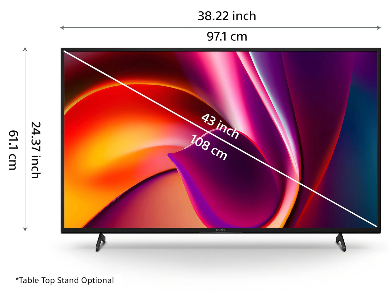 Bravia 108 cm (43 inches) 4K Ultra HD Smart LED Google TV KD-43X64L (Black) - Image 4