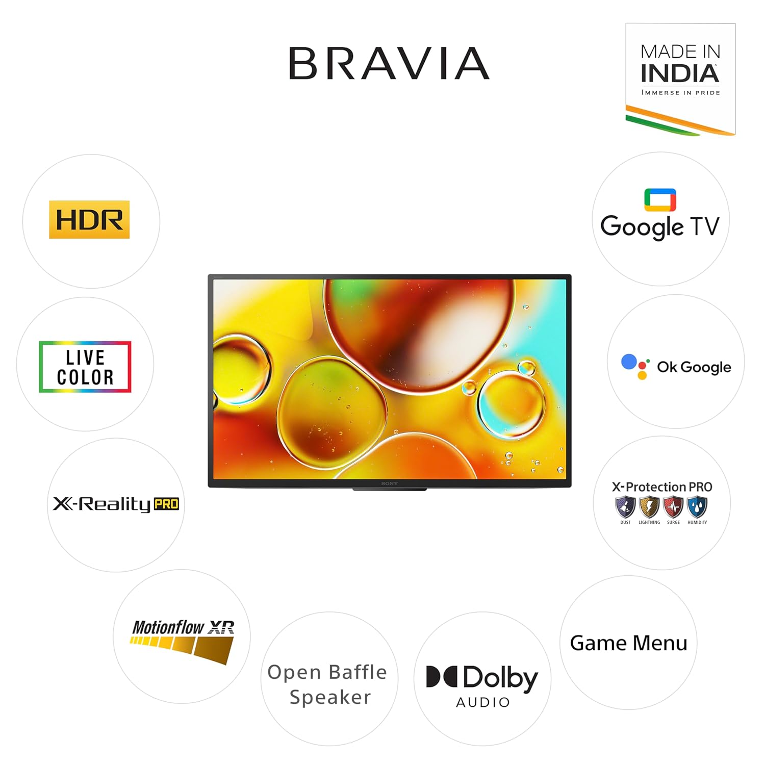 Sony BRAVIA 80 cm (32 inches) HD Ready Smart LED Google TV KD-32W835 (Black) - Image 2