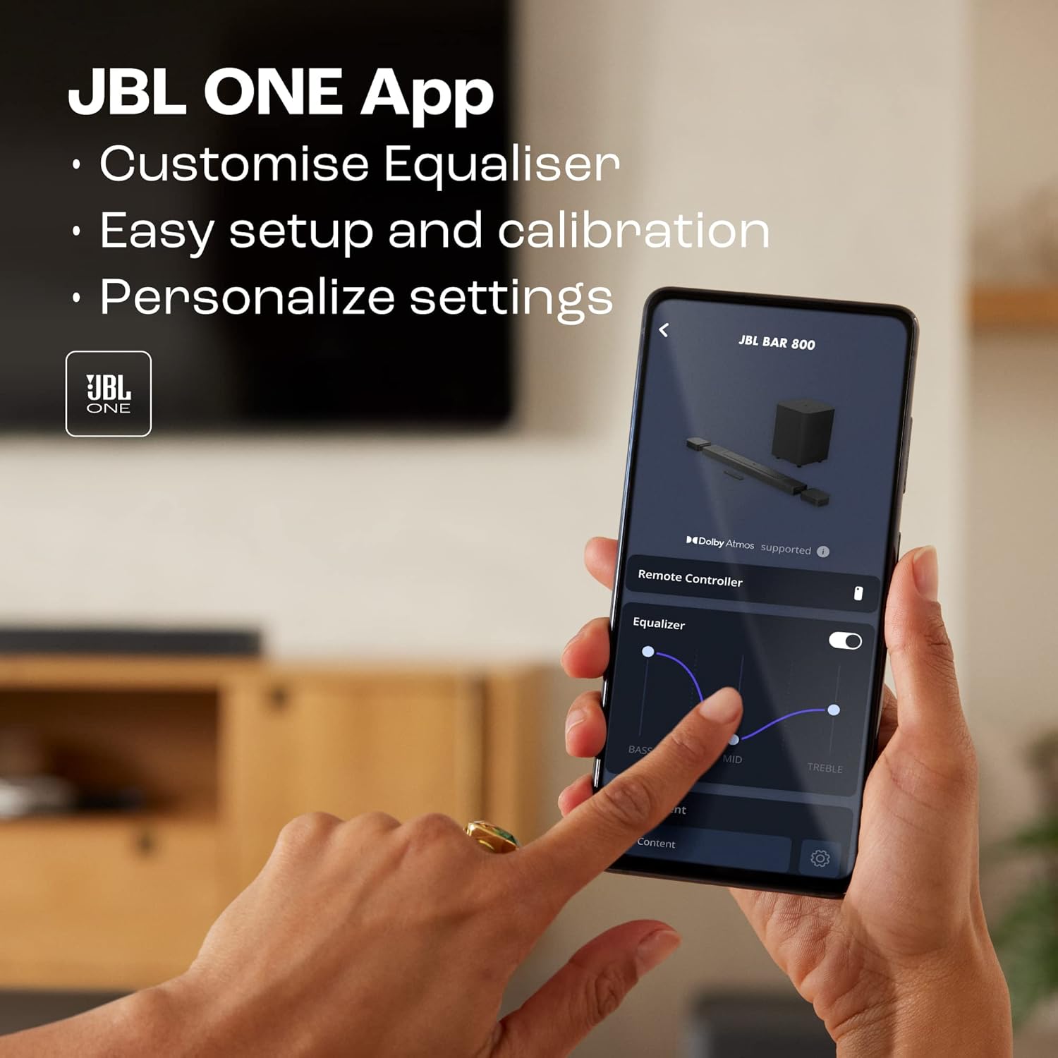 JBL Bar 800 Pro, 7.1 (5.1.2) Channel Truly Wireless Soundbar with True Dolby Atmos® 3D Surround Sound, 10” Down-Firing Wireless Subwoofer, PureVoice, HDMI eARC, Bluetooth, Wi-Fi & Optical Input (720W) - Image 3