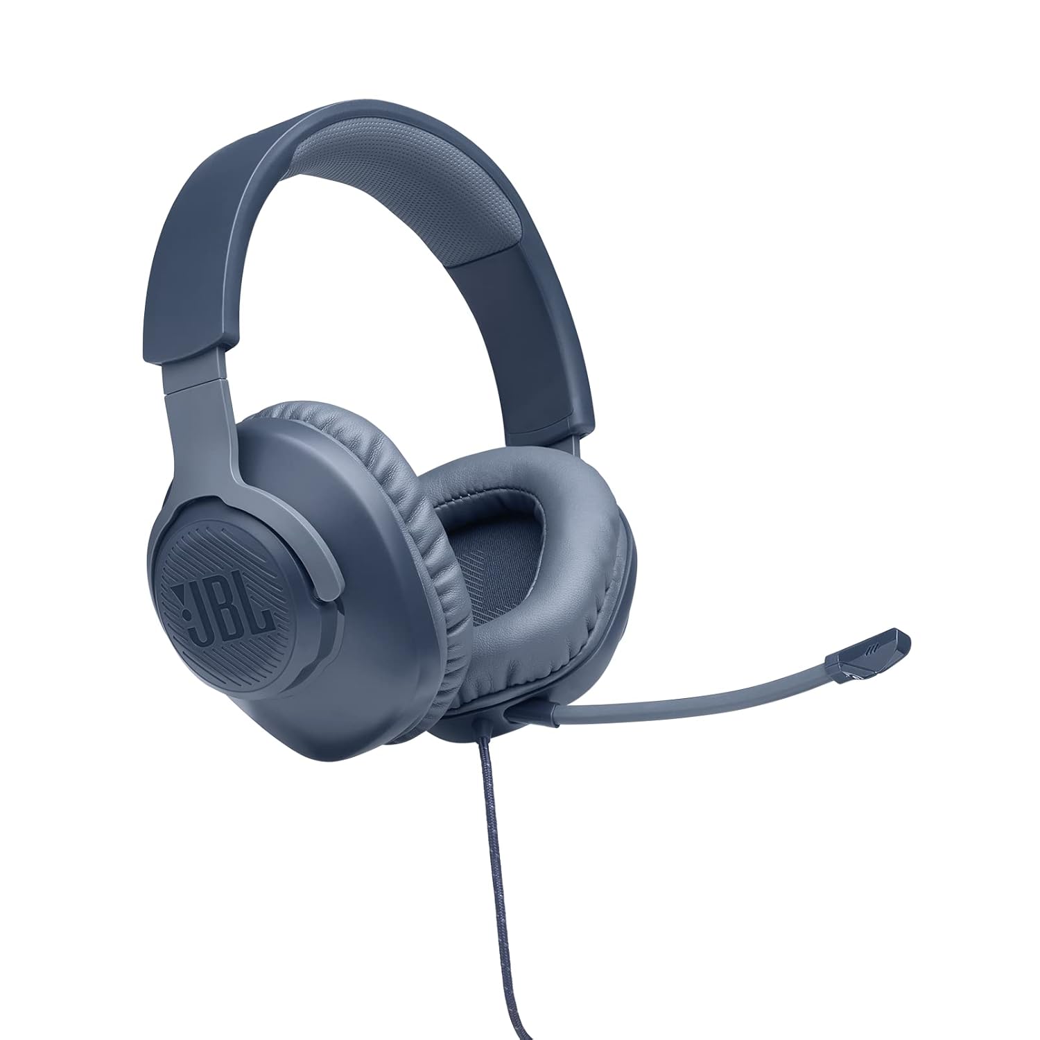 JBL Quantum 100 Wired Over Ear Gaming Headphones with Mic, 40mm Realistic Dynamic Drivers, Detachable Boom Mic, 1kHz Sensitivity, Memory Foam Cushioning, PC/Mobile/PS/Xbox/Nintendo/VR Compatible-Blue - Image 2