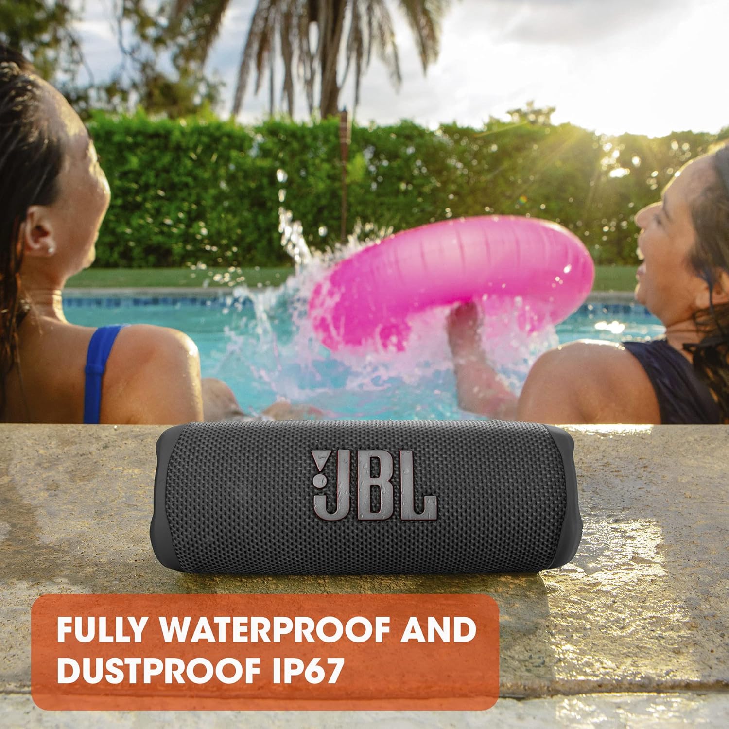JBL Flip 6 Wireless Portable Bluetooth Speaker Pro Sound, Upto 12 Hours Playtime, IP67 Water & Dustproof, PartyBoost & Personalization App (Without Mic, Squad) - Image 4