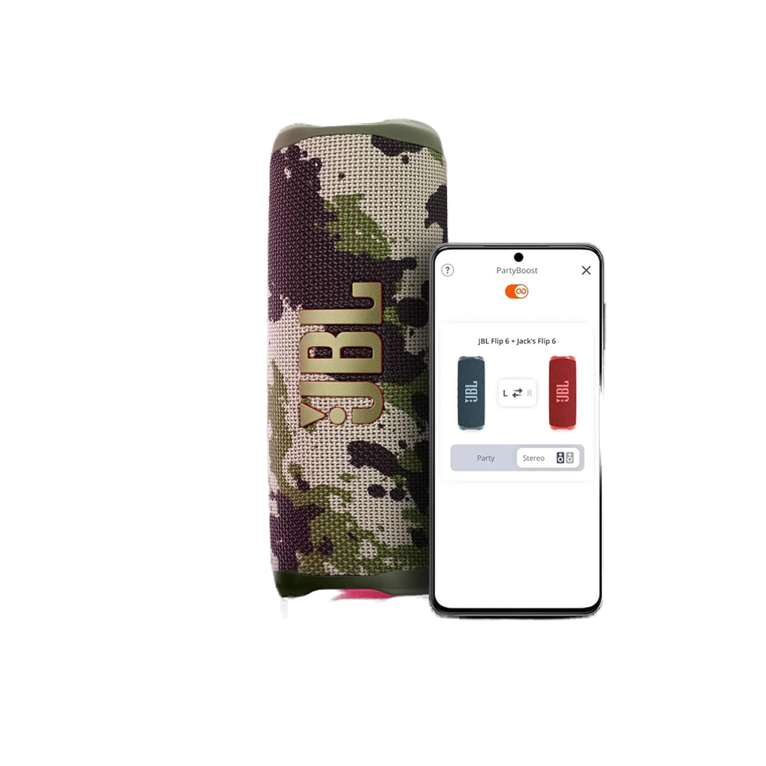 JBL Flip 6 Wireless Portable Bluetooth Speaker Pro Sound, Upto 12 Hours Playtime, IP67 Water & Dustproof, PartyBoost & Personalization App (Without Mic, Squad) - Image 3