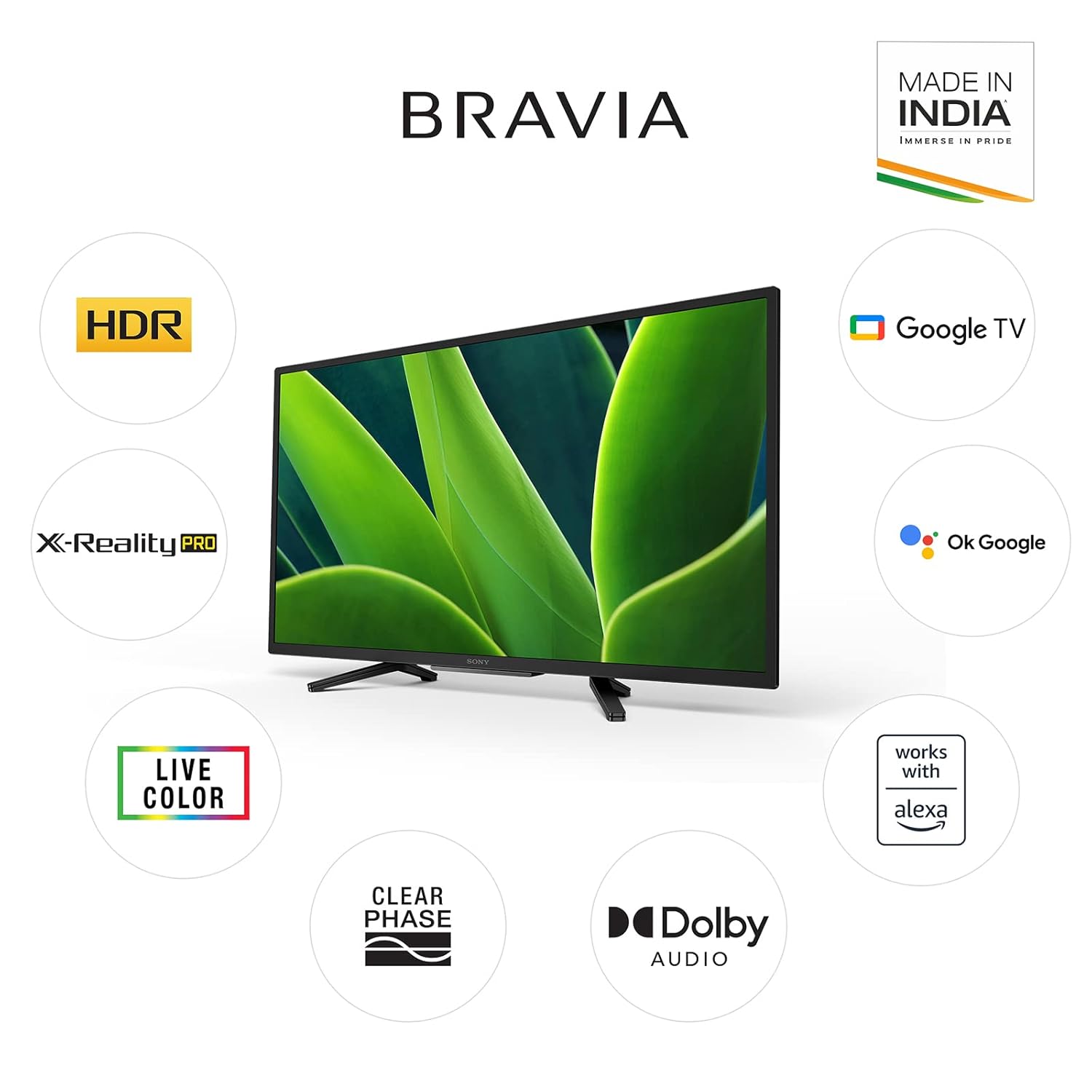 Sony Bravia 80 cm (32 inches) HD Ready Smart LED Google TV KD-32W830K (Black) (2022 Model) | with Alexa Compatibility - Image 2