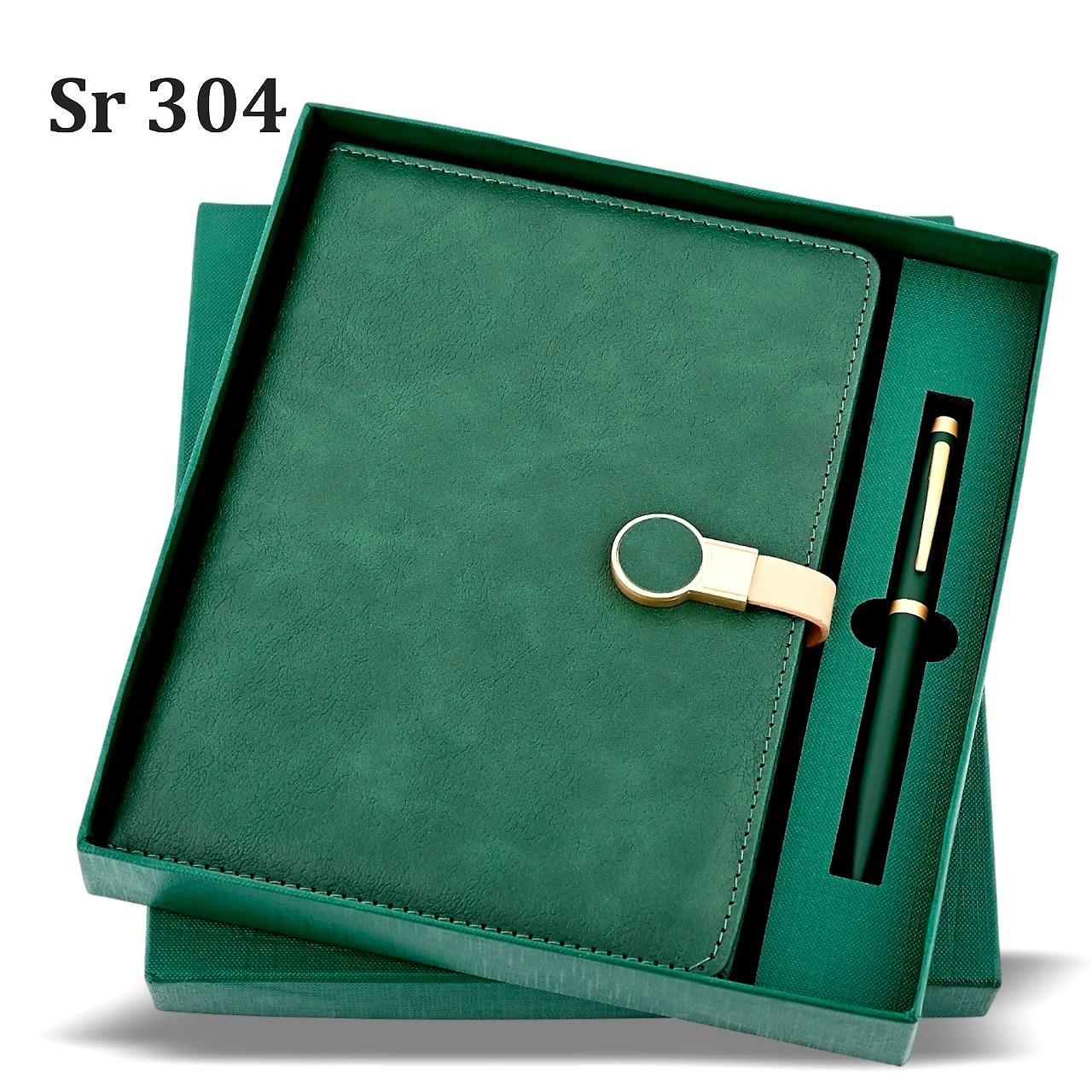 Green Royale Premium PU Leather Diary & Pen Set by Nuevo Emporium | A5 Notebook & Metal Pen Sr 304 | Elegant Executive Gift Green Royale Premium PU Leather Diary & Pen Set by Nuevo Emporium | A5 Notebook & Metal Pen Sr 304 | Elegant Executive Gift - Image 2