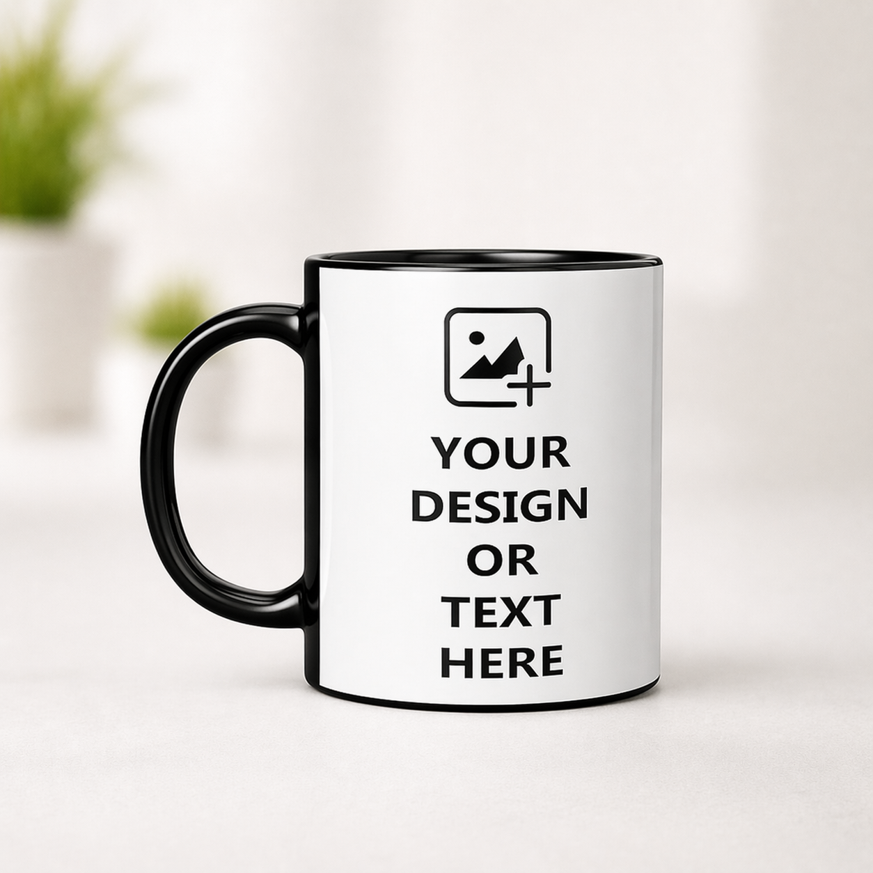 Customized 350 ML Black Coffee Mug - Personalized Printed Ceramic Mug for Gifting - Customizable Design, Ideal for Birthdays, Anniversaries, and Special Occasions - Image 1