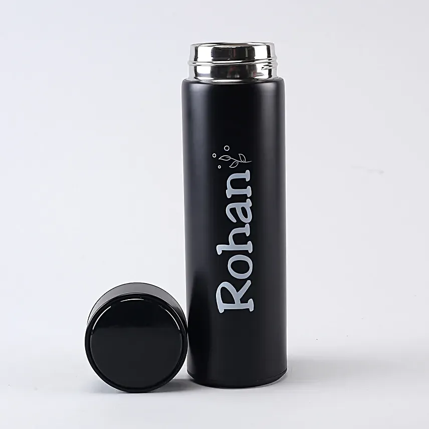 Pink & Black Radiance Personalised LED Temperature Bottle Set (2 x 500 ml, Double Insulated Stainless Steel) Pink & Black Radiance Personalised LED Temperature Bottle Set (2 x 500 ml, Double Insulated Stainless Steel) - Image 3