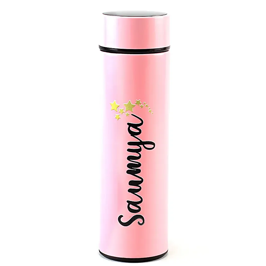 Pink & Black Radiance Personalised LED Temperature Bottle Set (2 x 500 ml, Double Insulated Stainless Steel) Pink & Black Radiance Personalised LED Temperature Bottle Set (2 x 500 ml, Double Insulated Stainless Steel) - Image 4