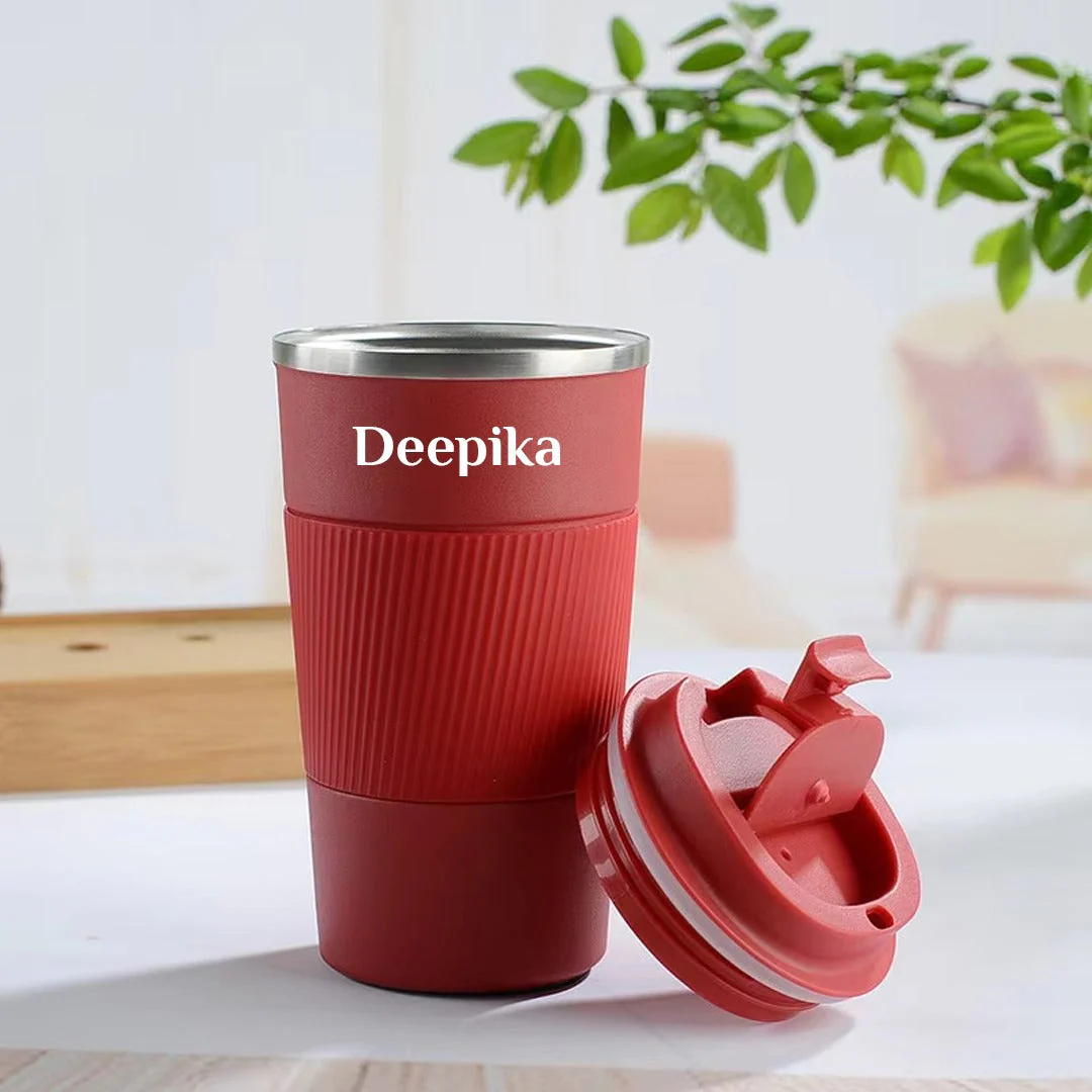 Nuevo Emporium Personalized Gift Combo (Red & White) | Coffee Tumbler Set for Him & Her - Image 6