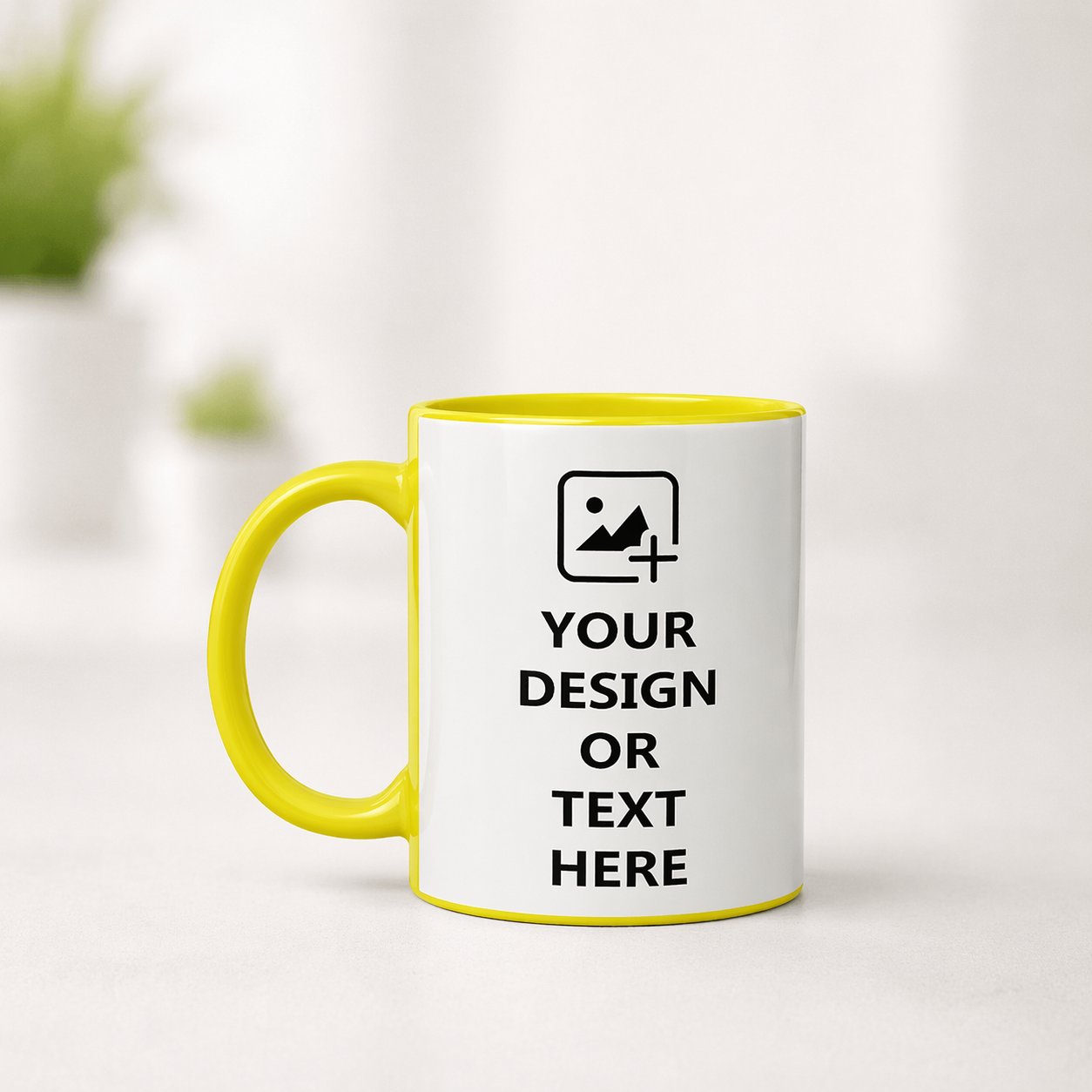 Customized 350 ML Yellow Coffee Mug - Personalized Printed Ceramic Mug for Gifting - Customizable Design, Ideal for Birthdays, Anniversaries, and Special Occasions Customized 350 ML Yellow Coffee Mug - Personalized Printed Ceramic Mug for Gifting - Customizable Design, Ideal for Birthdays, Anniversaries, and Special Occasions - Image 1