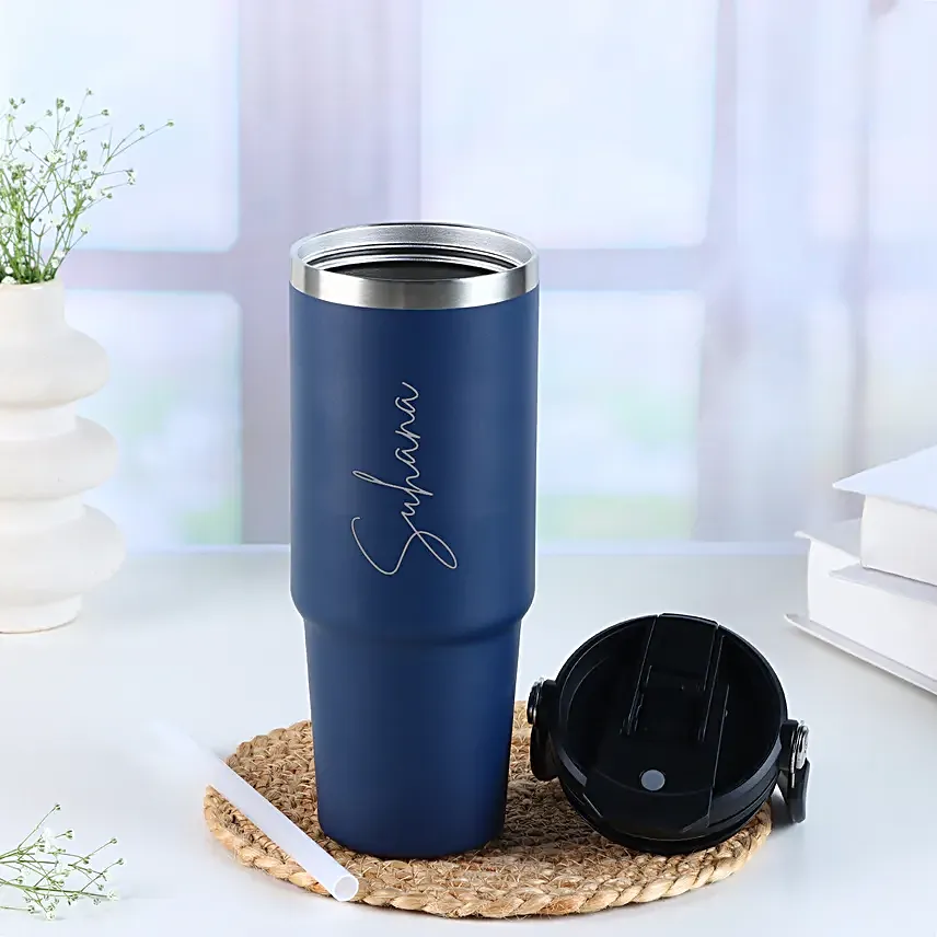 On-the-Go Personalised Stainless Steel Hydration Tumbler 900 ml, Vacuum Insulated On-the-Go Personalised Stainless Steel Hydration Tumbler 900 ml, Vacuum Insulated - Image 1