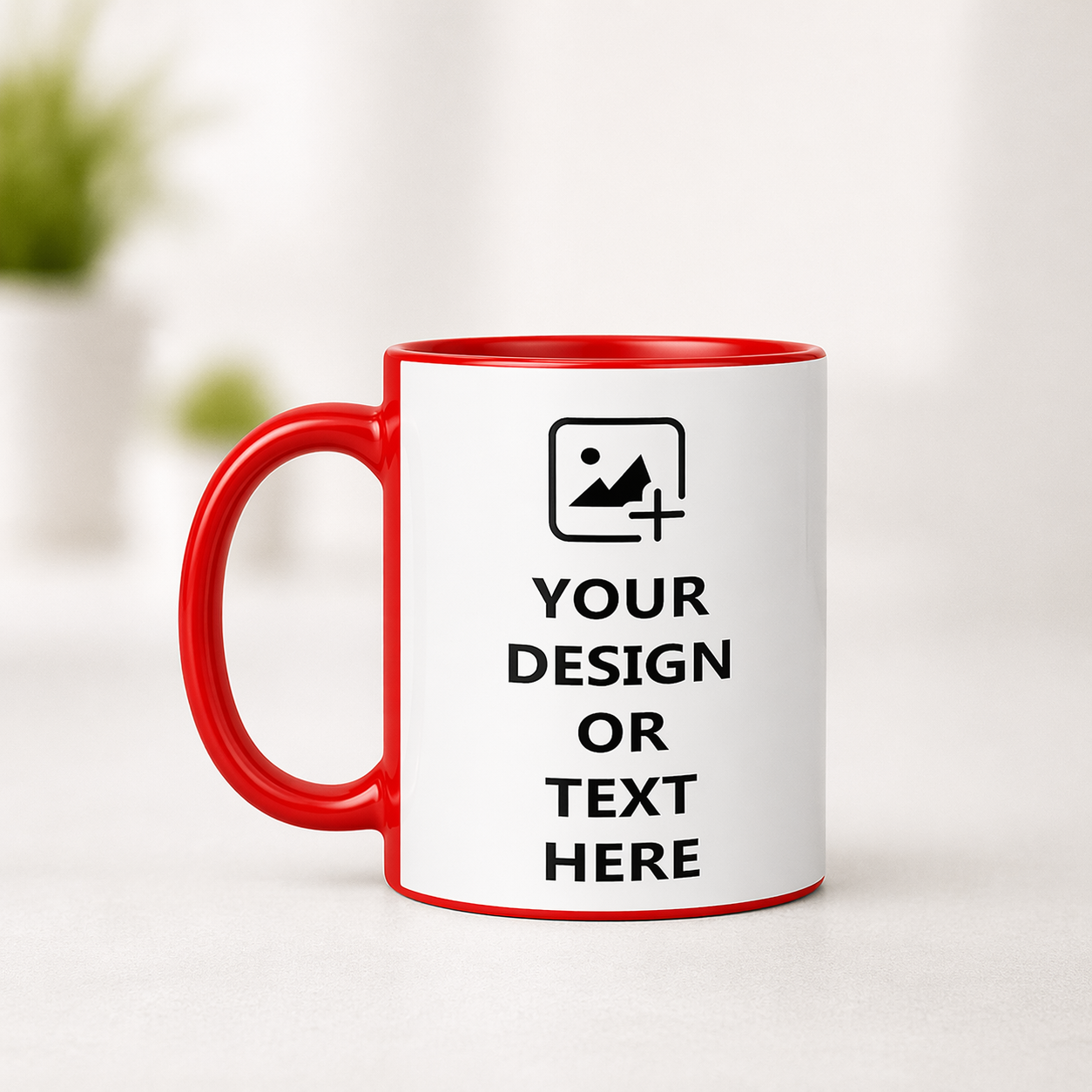 Customized 350 ML Red Coffee Mug - Personalized Printed Ceramic Mug for Gifting - Customizable Design, Ideal for Birthdays, Anniversaries, and Special Occasions - Image 1