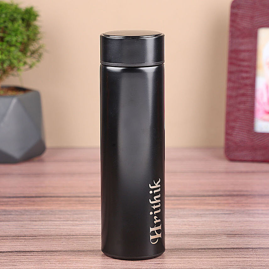 Personalised LED Temperature Stainless Steel Bottle 500 ml (Black, Double Insulated) Personalised LED Temperature Stainless Steel Bottle 500 ml (Black, Double Insulated) - Image 7