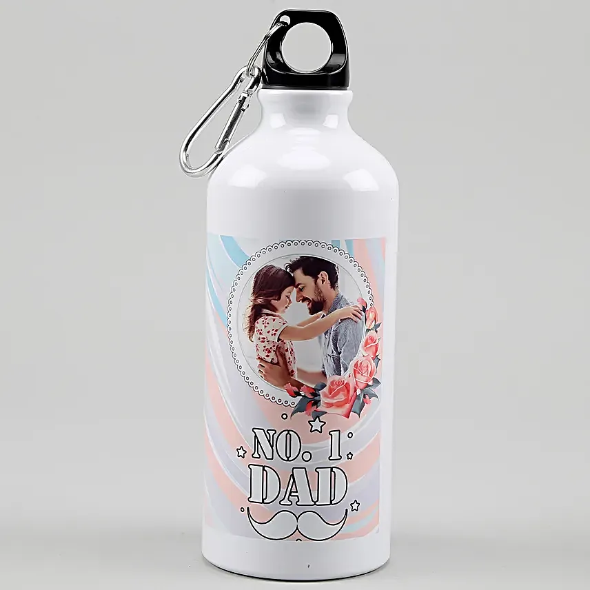 Personalised Number 1 Dad Aluminium Bottle 650 ml | Custom Photo Gift for Fathers Day Personalised Number 1 Dad Aluminium Bottle 650 ml | Custom Photo Gift for Fathers Day - Image 2