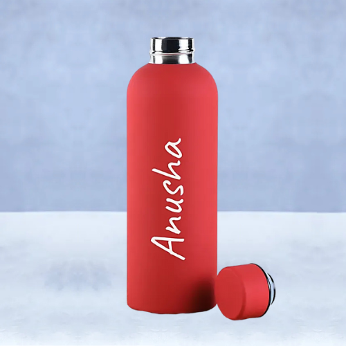 Sip & Go Personalised Stainless Steel Flask (500 ml, Double-Walled Copper Insulated)-Red Sip & Go Personalised Stainless Steel Flask (500 ml, Double-Walled Copper Insulated)-Red - Image 3