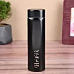Personalised LED Temperature Stainless Steel Bottle 500 ml (Black, Double Insulated) Personalised LED Temperature Stainless Steel Bottle 500 ml (Black, Double Insulated) - Image 5