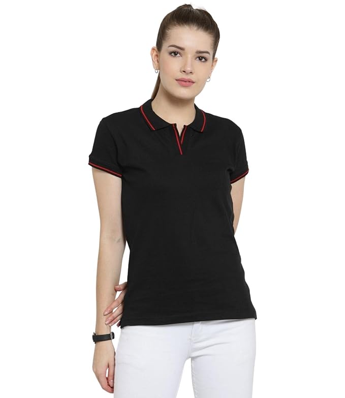 Scott International Women's Regular Fit 100% Pure Organic Cotton Polo T-Shirt | Womens Polo Collar Neck T-Shirt | Cotton Plain Polo Neck Half Sleeve T-Shirt | Tshirts for Women - B012GD78M6 - Image 1