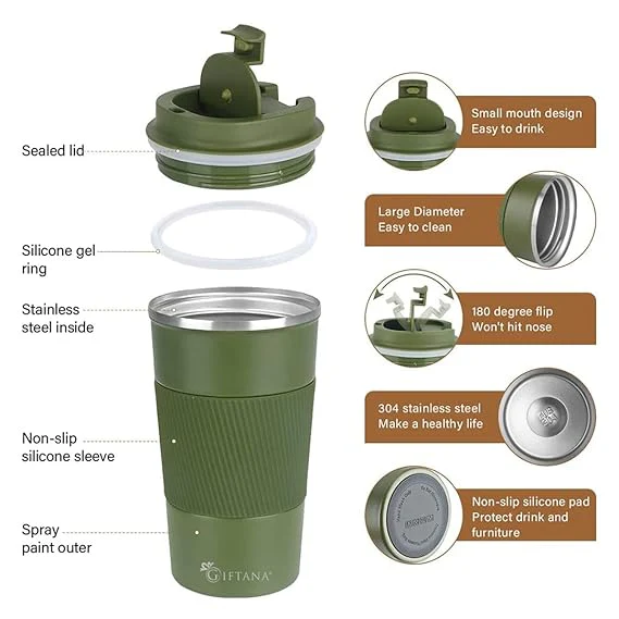 Nuevo Emporium Personalized Gift Combo (Green & Blue) | Coffee Tumbler Set for Him & Her - Image 5
