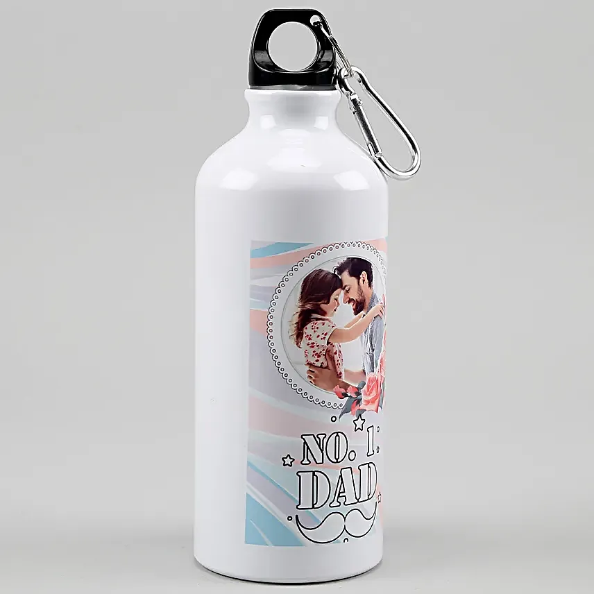 Personalised Number 1 Dad Aluminium Bottle 650 ml | Custom Photo Gift for Fathers Day Personalised Number 1 Dad Aluminium Bottle 650 ml | Custom Photo Gift for Fathers Day - Image 3