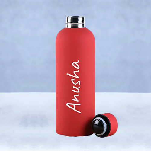 Sip & Go Personalised Stainless Steel Flask (500 ml, Double-Walled Copper Insulated)-Red Sip & Go Personalised Stainless Steel Flask (500 ml, Double-Walled Copper Insulated)-Red - Image 2