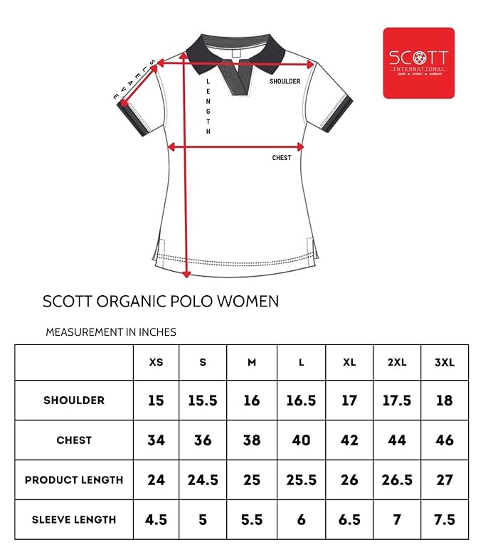 Scott International Women's Regular Fit 100% Pure Organic Cotton Polo T-Shirt | Womens Polo Collar Neck T-Shirt | Cotton Plain Polo Neck Half Sleeve T-Shirt | Tshirts for Women Black - Image 3