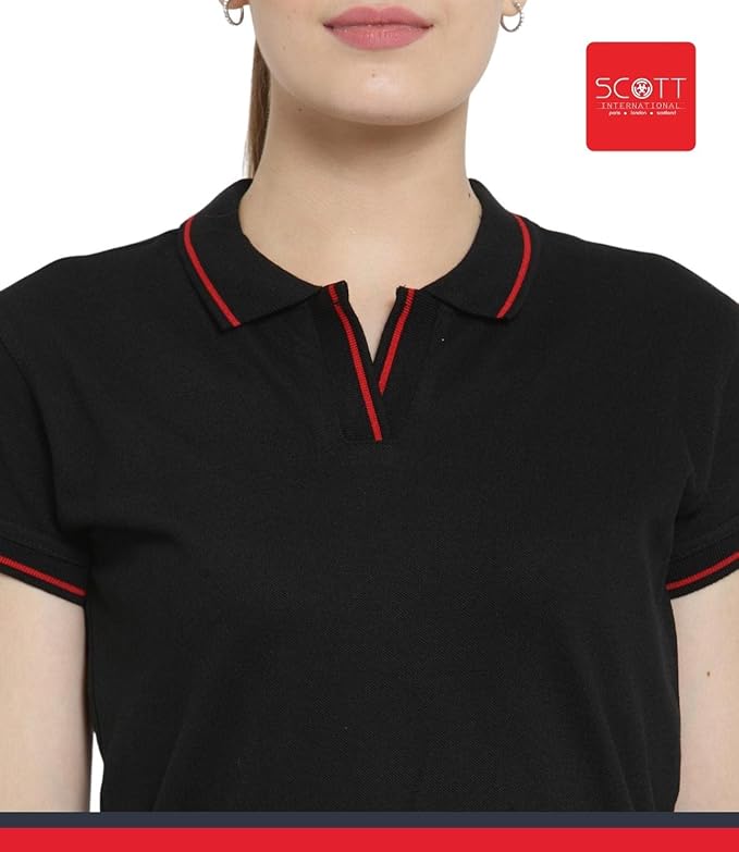 Scott International Women's Regular Fit 100% Pure Organic Cotton Polo T-Shirt | Womens Polo Collar Neck T-Shirt | Cotton Plain Polo Neck Half Sleeve T-Shirt | Tshirts for Women - B012GD78M6 - Image 7