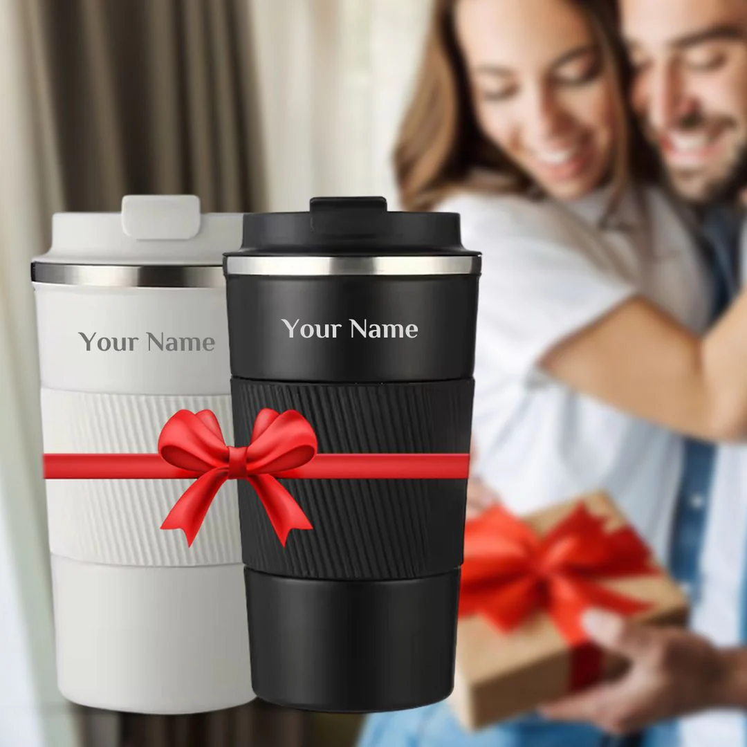 Nuevo Emporium Personalized Gift Combo (Black & White) | Coffee Tumbler Set for Him & Her - Image 2