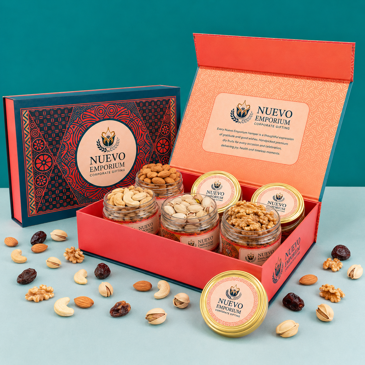 Nuevo Emporium Royal Dry Fruit Celebration Box | Premium Luxury Gift Hamper Nuevo Emporium Royal Dry Fruit Celebration Box | Premium Luxury Gift Hamper - Image 2