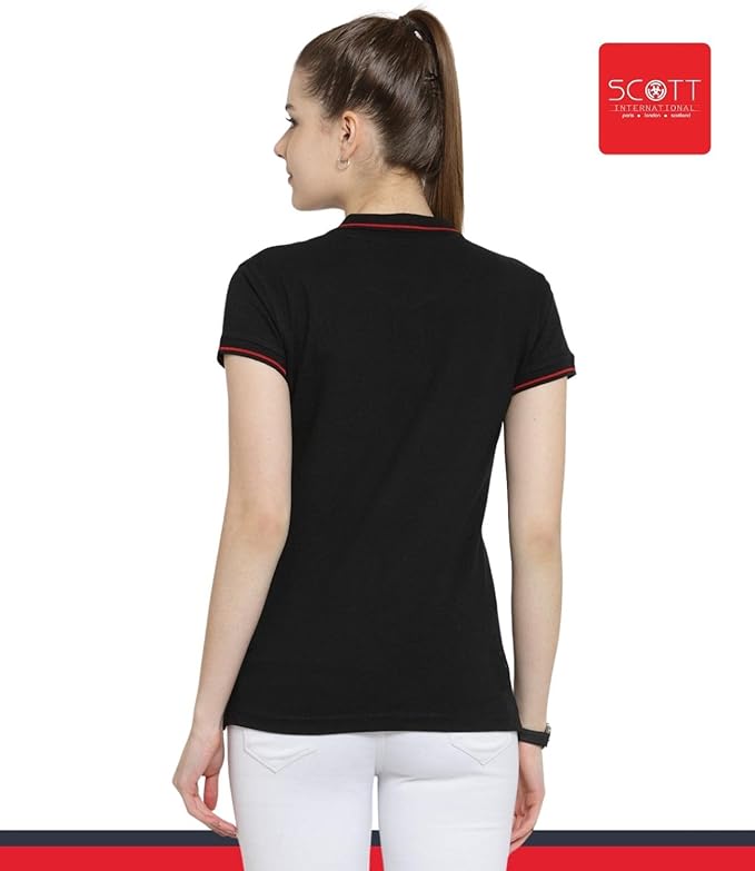 Scott International Women's Regular Fit 100% Pure Organic Cotton Polo T-Shirt | Womens Polo Collar Neck T-Shirt | Cotton Plain Polo Neck Half Sleeve T-Shirt | Tshirts for Women - B012GD78M6 - Image 3