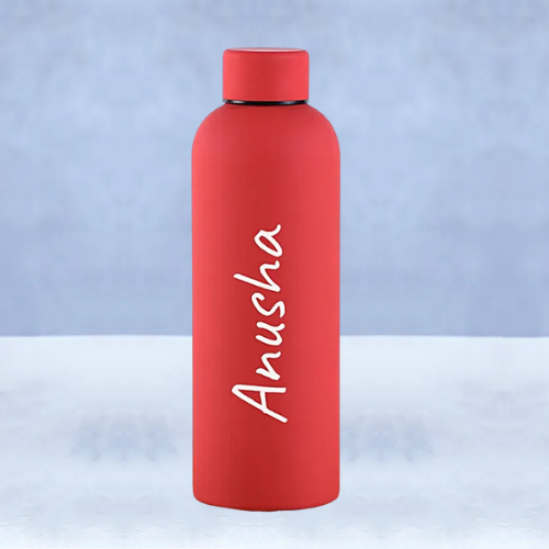 Sip & Go Personalised Stainless Steel Flask (500 ml, Double-Walled Copper Insulated)-Red Sip & Go Personalised Stainless Steel Flask (500 ml, Double-Walled Copper Insulated)-Red - Image 1