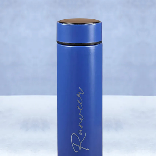 Personalised Temperature Hydration Bottle Blue | Custom Name Engraved | LED Temperature Display Personalised Temperature Hydration Bottle Blue | Custom Name Engraved | LED Temperature Display - Image 4