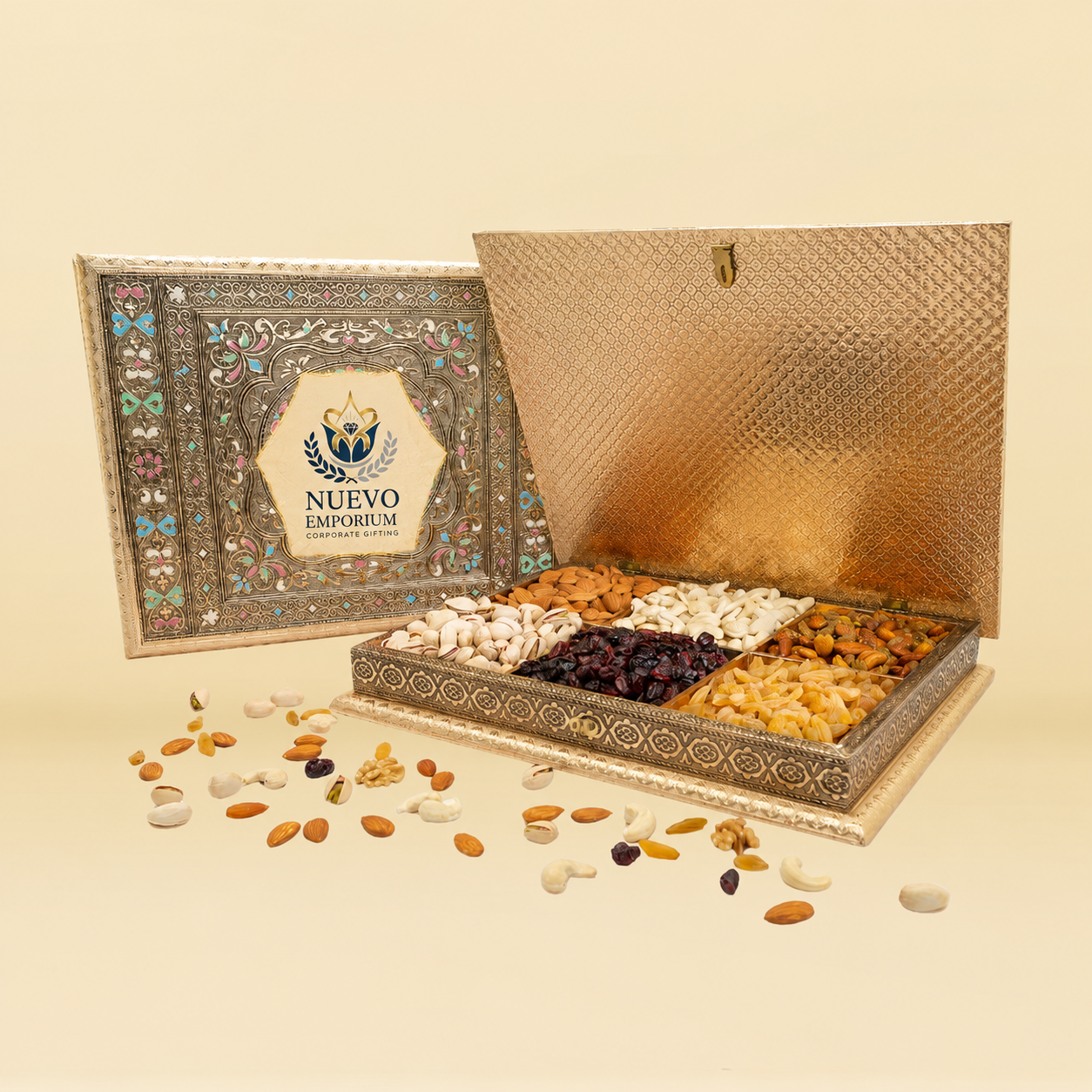 Nuevo Emporium Maharaja Heritage Dry Fruit Treasure Box | Premium Royal Gift Hamper Nuevo Emporium Maharaja Heritage Dry Fruit Treasure Box | Premium Royal Gift Hamper - Image 1