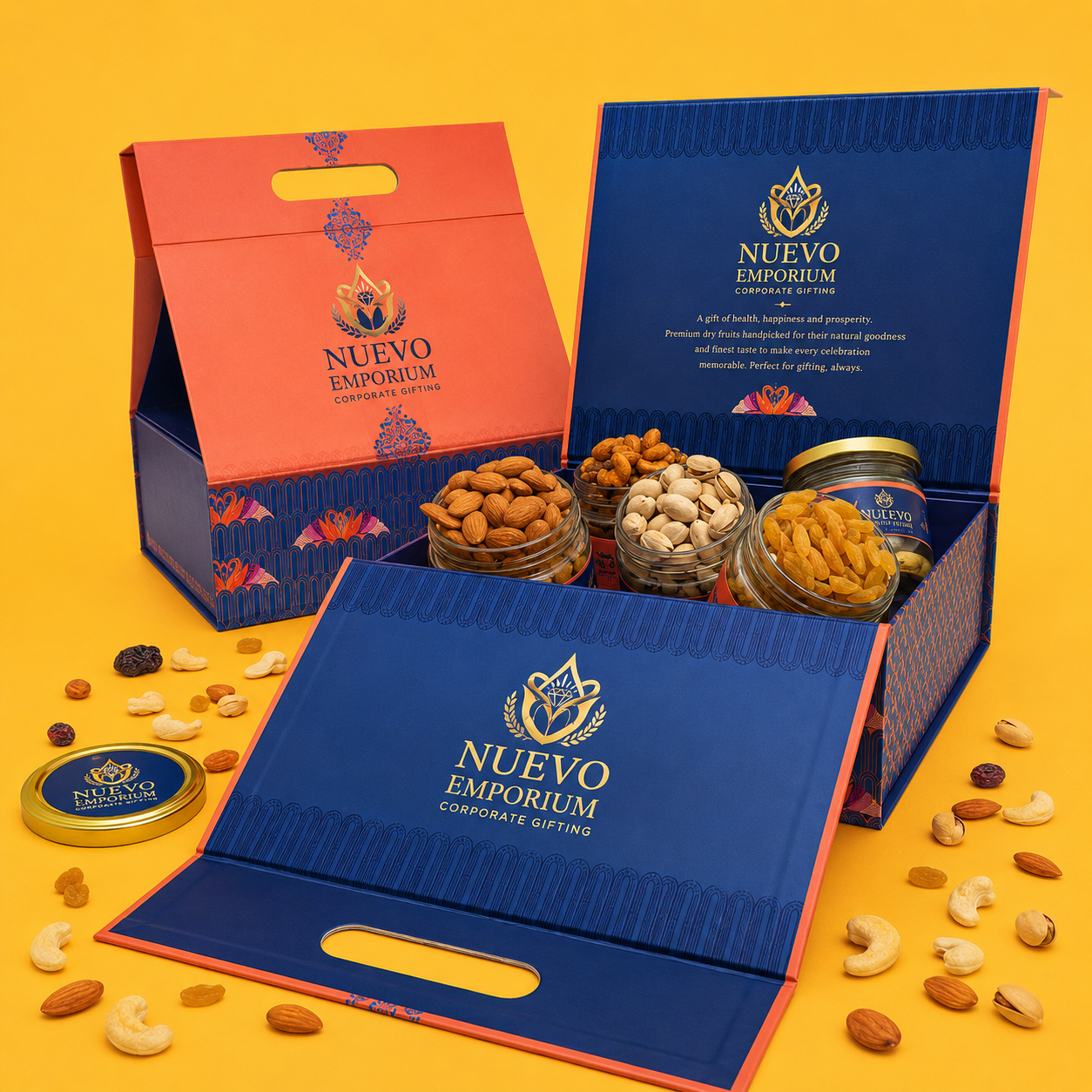 Nuevo Emporium Regal Jar Dry Fruit Gift Box | Premium Luxury Festive Hamper - Image 1