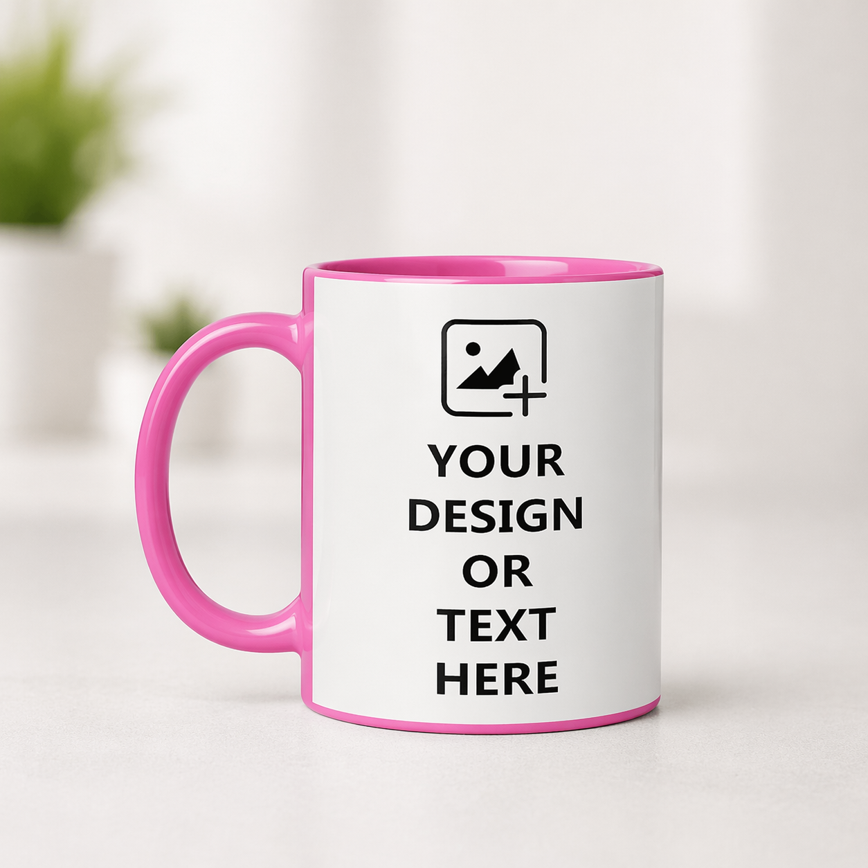 Customized 350 ML Pink Coffee Mug - Personalized Printed Ceramic Mug for Gifting - Customizable Design, Ideal for Birthdays, Anniversaries, and Special Occasions - Image 1