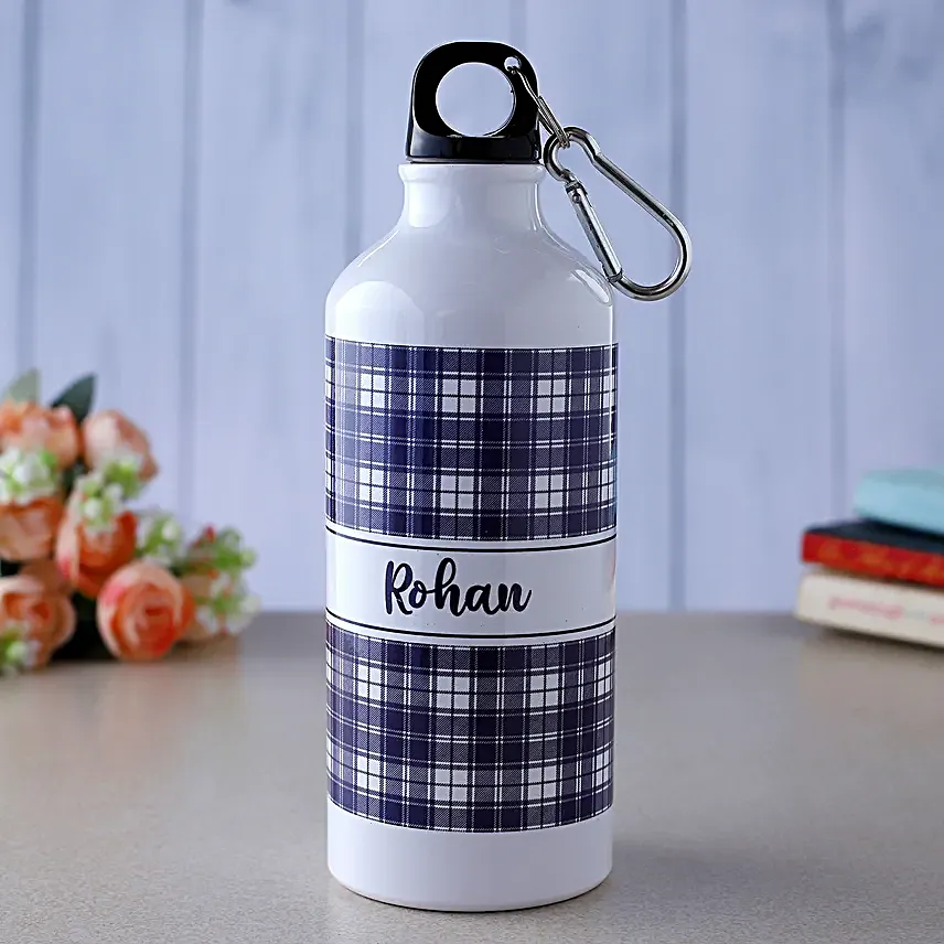 Set of 2 White Personalised Aluminium Water Bottles 650 ml Each | Custom Name Printing Set of 2 White Personalised Aluminium Water Bottles 650 ml Each | Custom Name Printing - Image 2