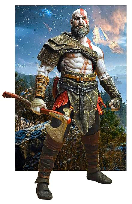 NECA God of War Kratos Action Figure the Leviathan Axe Dagger Shield - Image 1