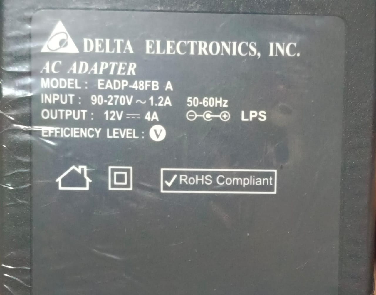 Delta 12V 4A 48W Power Supply AC 90-270V 50/60Hz to DC 12V AC/DC Power Adapter with 5.5x2.5mm DC Plug Delta 12V 4A 48W Power Supply AC 90-270V 50/60Hz to DC 12V AC/DC Power Adapter with 5.5x2.5mm DC Plug - Image 3